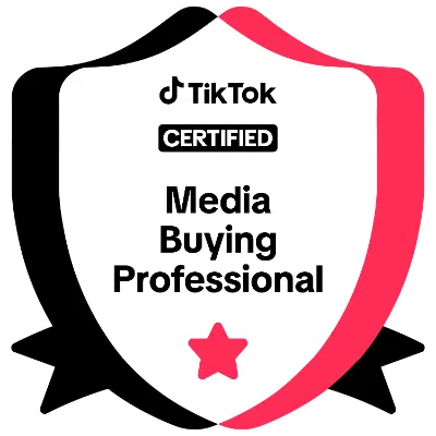 Tiktok media buying professional certification logo